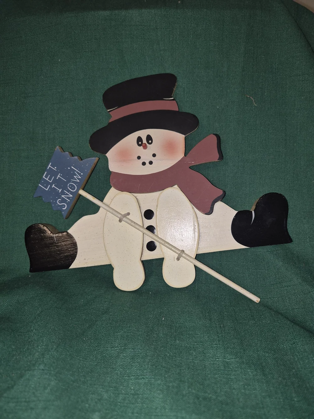 Rustic Wooden Snowman Decor -